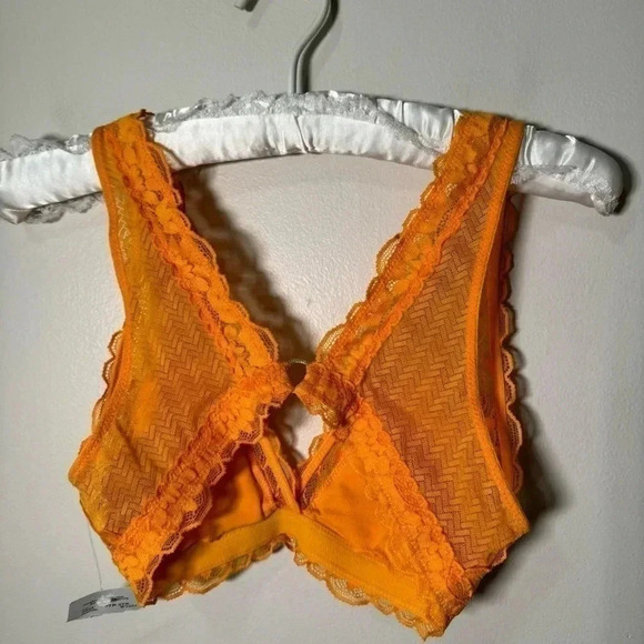 NWT AERIE ORANGE DEEP PLUNGE BRALETTE XXS - Picture 4 of 5